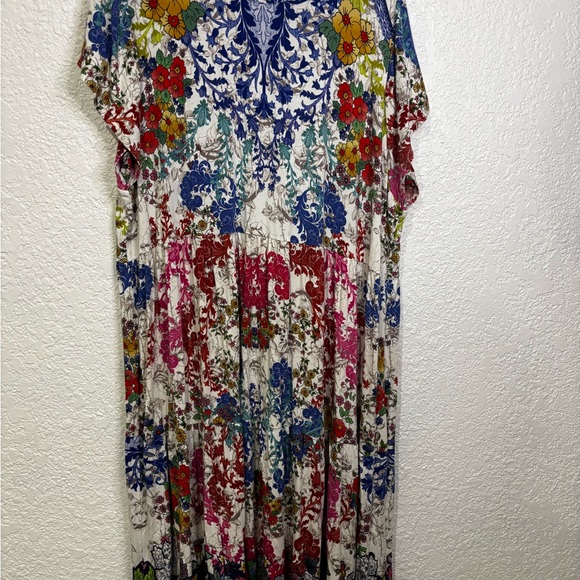 Johnny Was Multicolor Floral Midi Dress - Picture 2 of 9